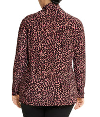 Plus Size Seamless Turtleneck, Printed ITY