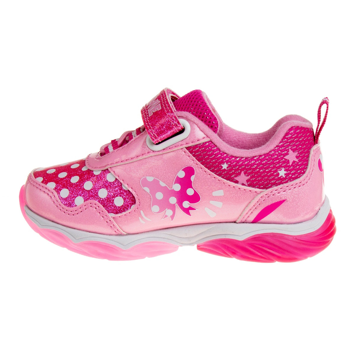  Josmo Disney Girls Minnie Mouse Light Up Laceless Running Shoes (Toddler/Little Girl) - 7 - Bonton
