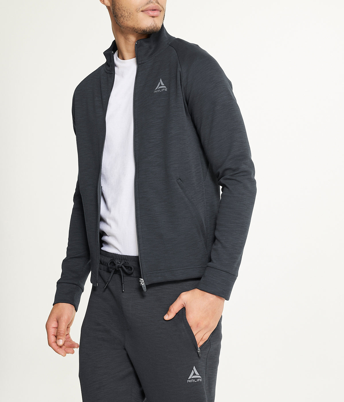  Air Life Zipper Tracksuit Set - Dark Blue - Bonton