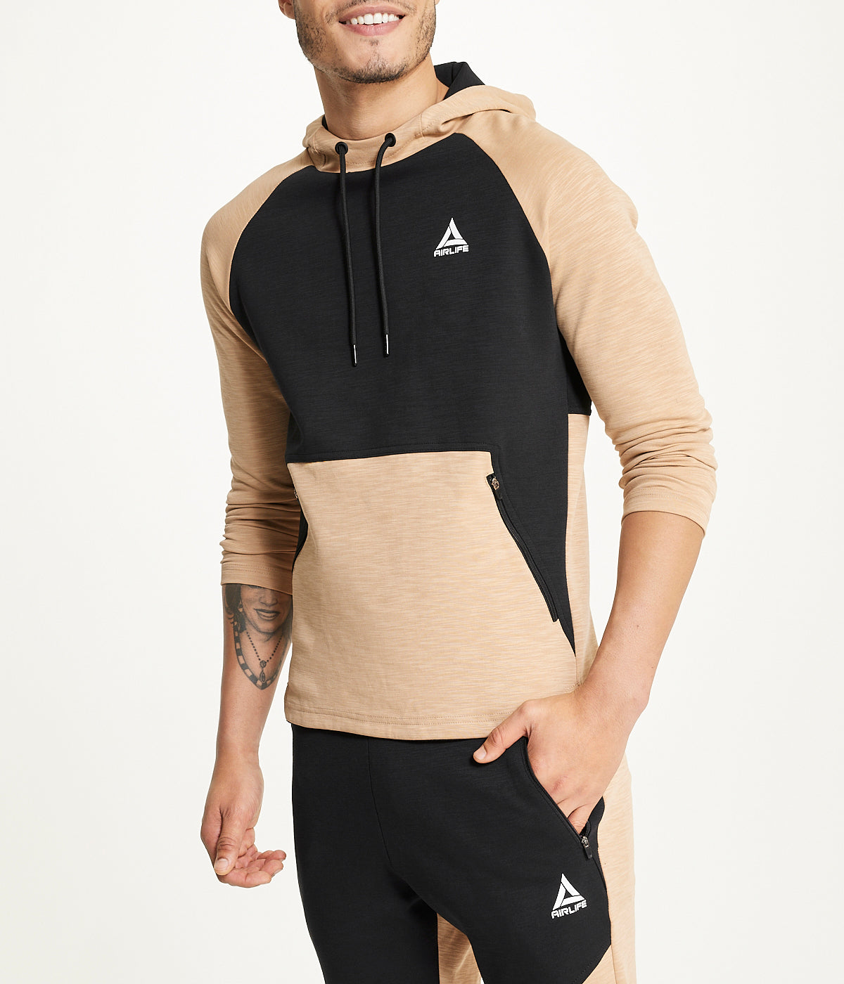  Men's Kangroo Tracksuit - Sahra Beige - Bonton