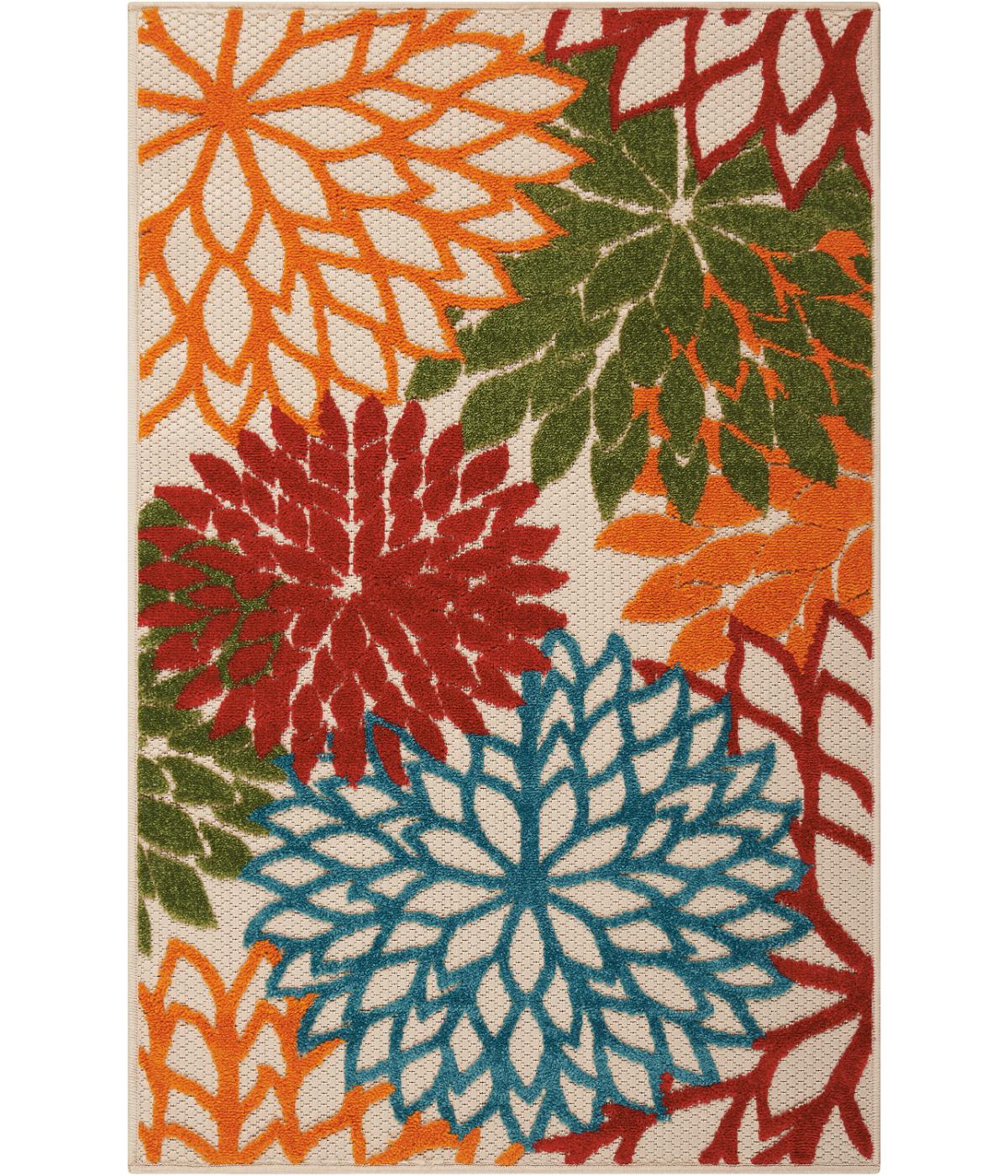  Nourison Aloha Tropical Rug Green - Green - Bonton