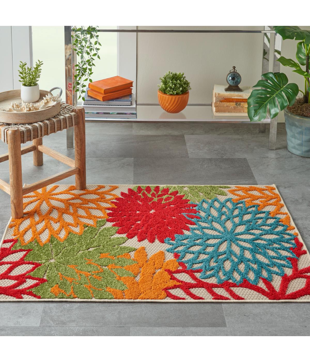  Nourison Aloha Tropical Rug Green - Green - Bonton