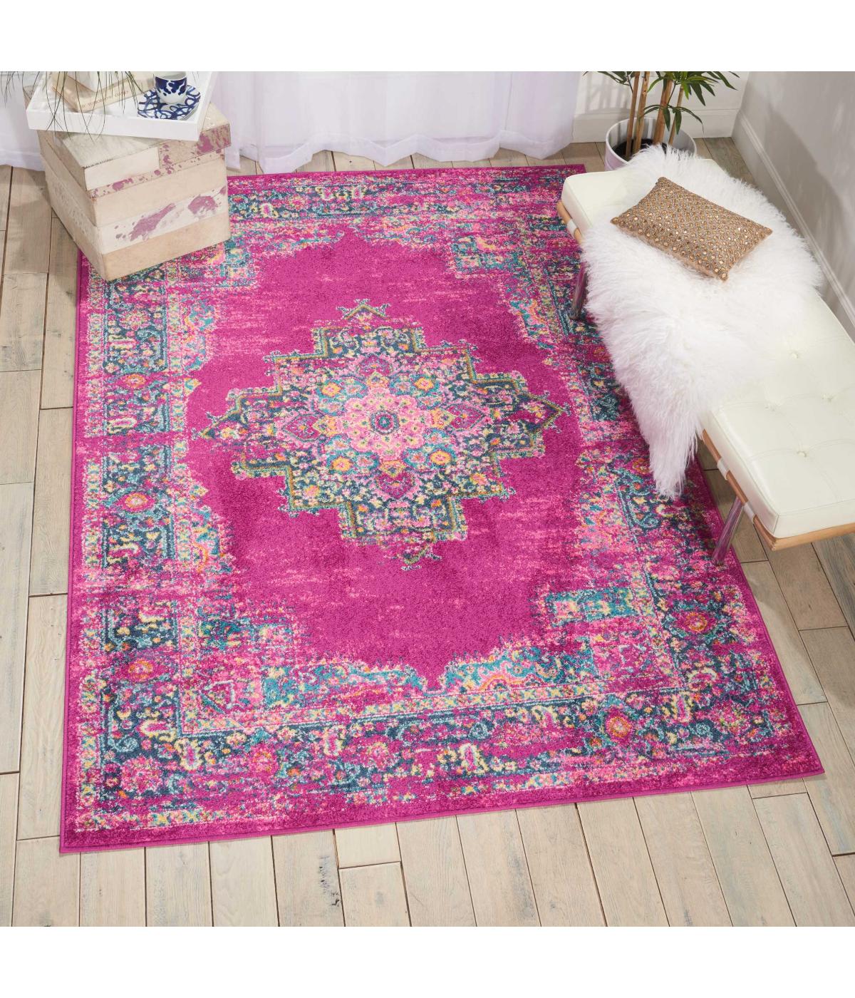  Nourison Passion Bohemian Indoor Rug Fuchsia - Fuchsia - Bonton