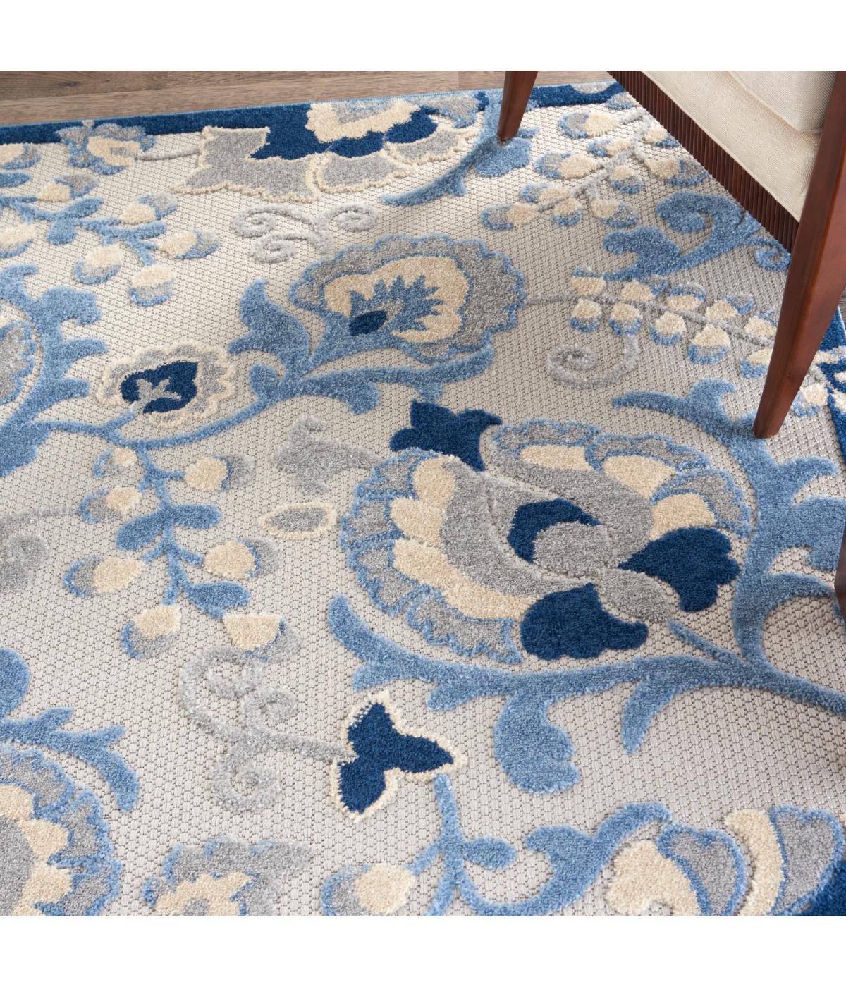  Nourison Aloha Farmhouse Rug Blue/Grey - Blue/Grey - Bonton