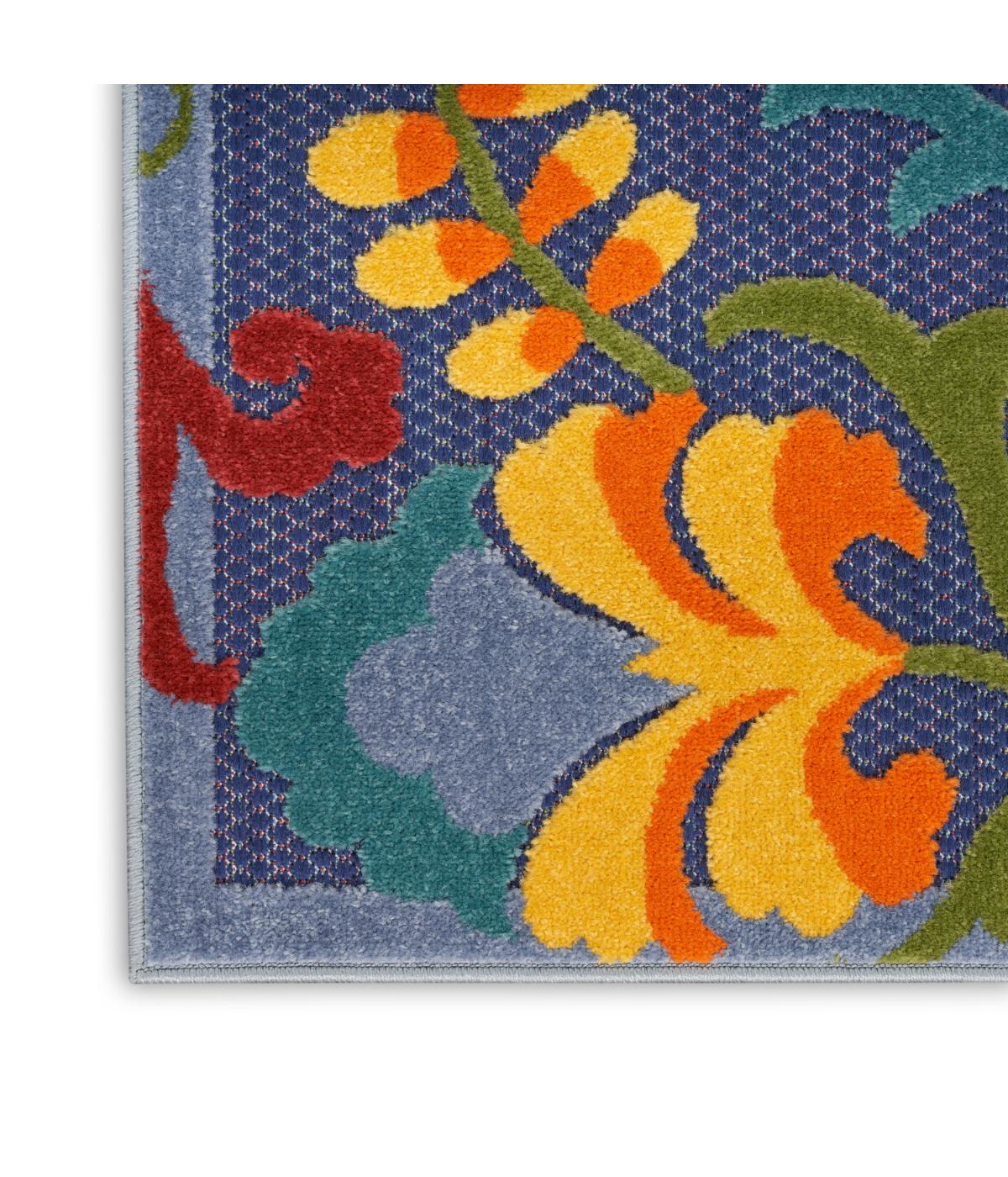  Nourison Aloha Outdoor Rug Navy Multicolor - Navy Multicolor - Bonton