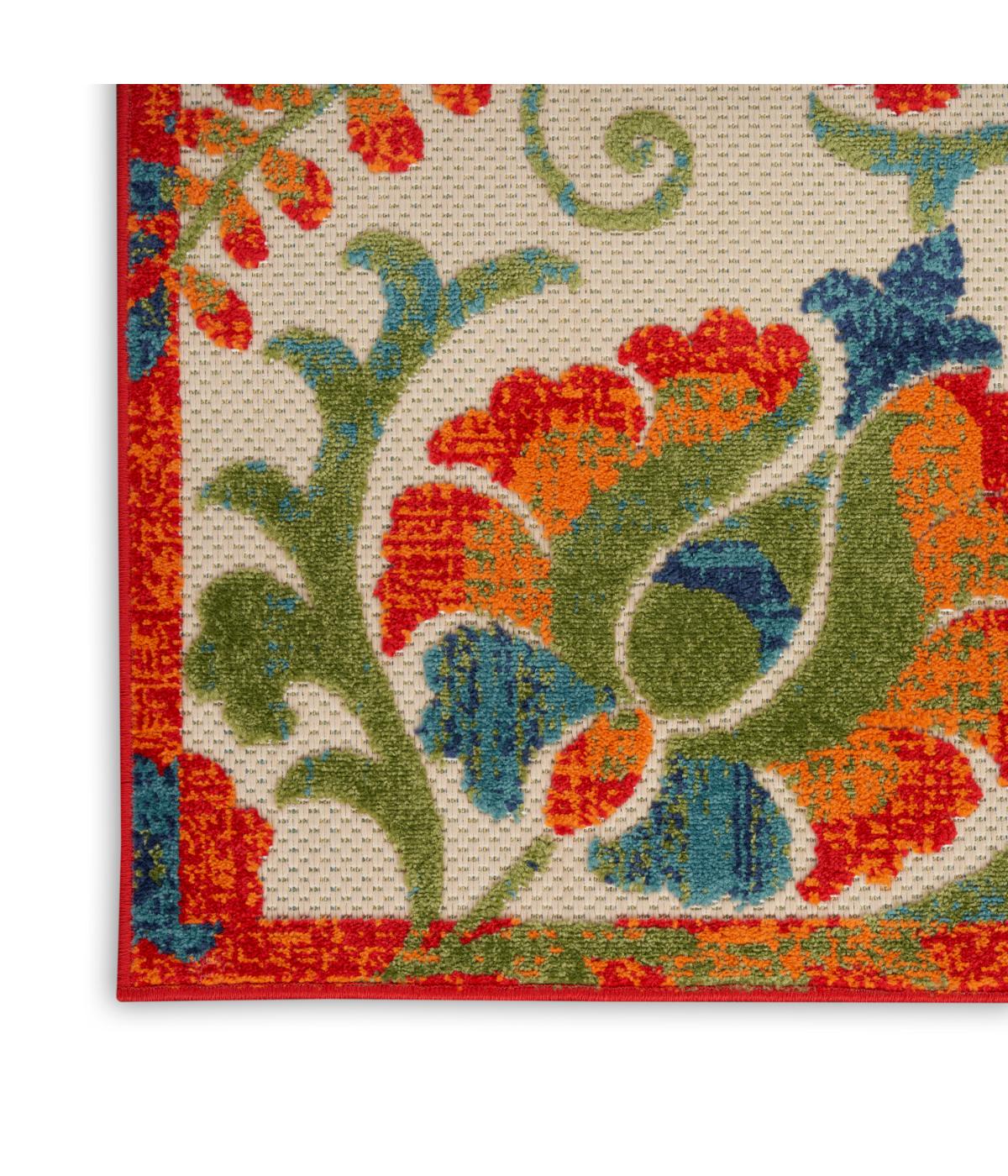  Nourison Aloha Farmhouse Rug Red Multicolor - Red Multicolor - Bonton