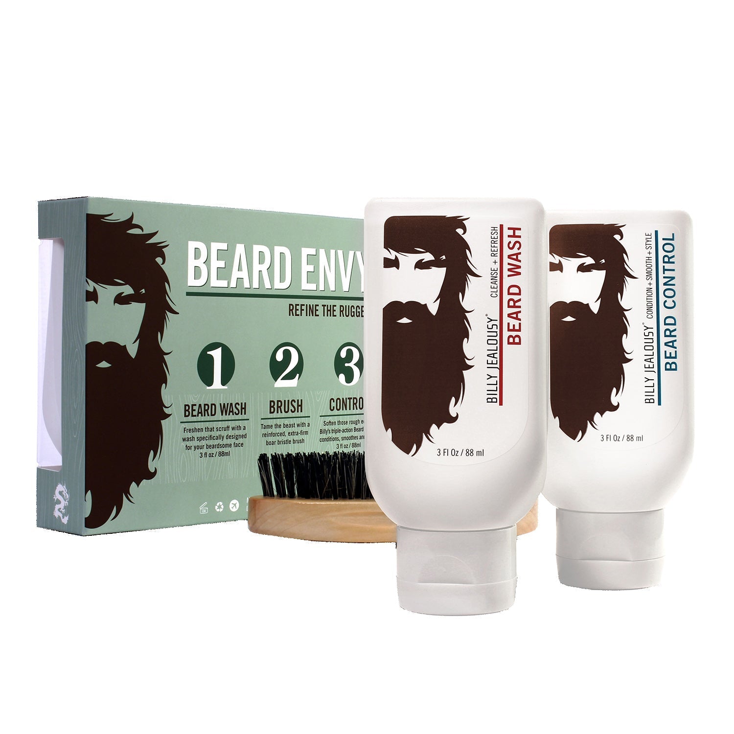  Beard Envy Kit (Beard Wash, Beard Control With Brush) - Clear - Bonton