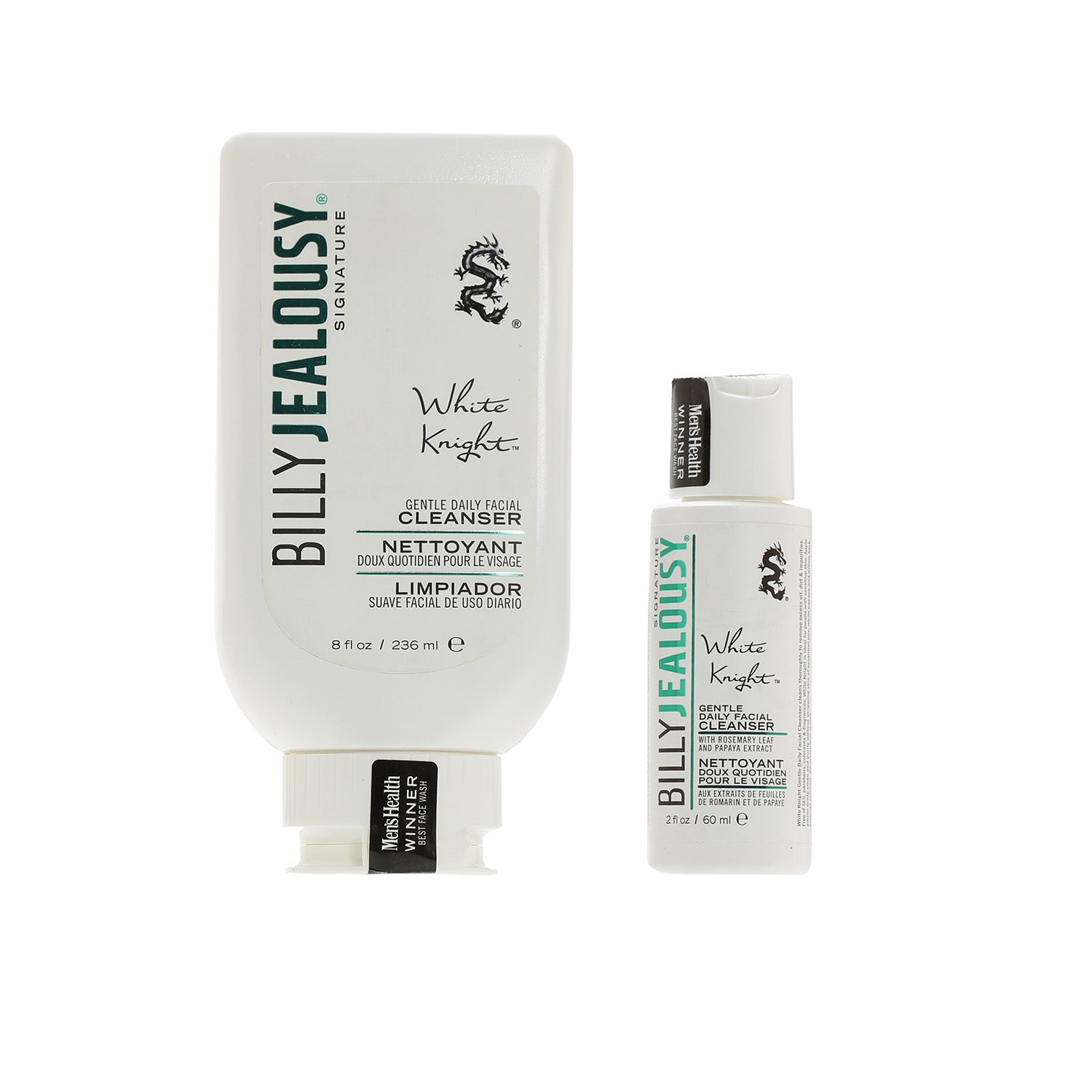  Shave Duo: White Knight Daily Facial Cleanser 8 Oz & 2 Oz For Travel! - Clear - Bonton