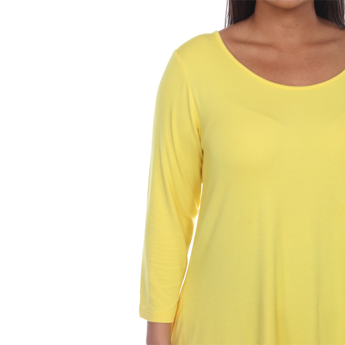  White Mark Plus Size Makayla Tunic Top - 1X - Bonton