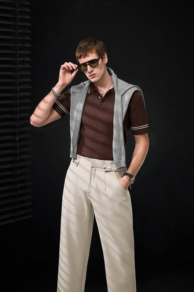  Barocco Refined Motion Polo COFFEE - COFFEE - Bonton