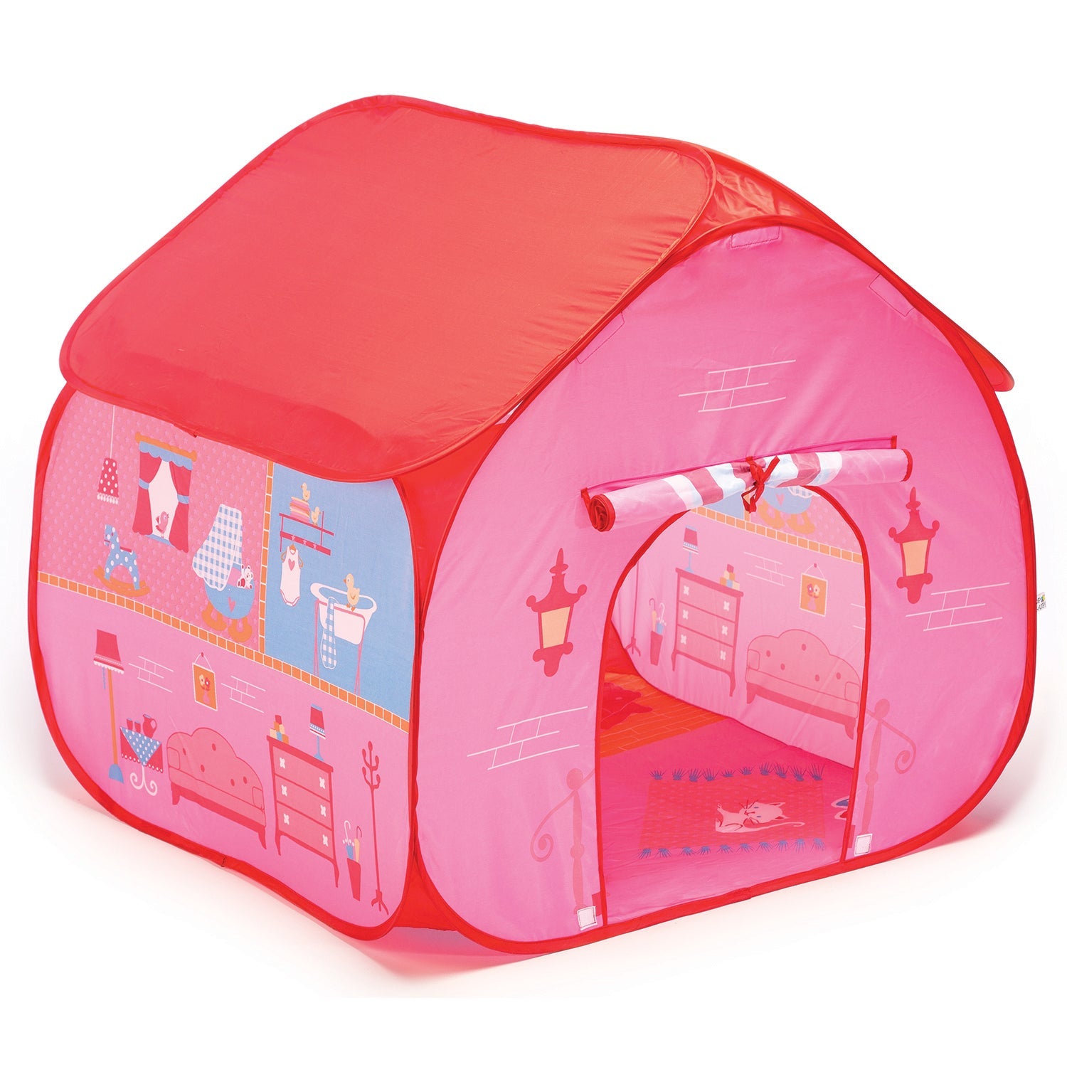  Fun2Give Fun2Give Pop-it-Up Dollhouse Tent with House Playmat - Multi - Bonton