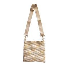 Faye Woven Crossbody Gold