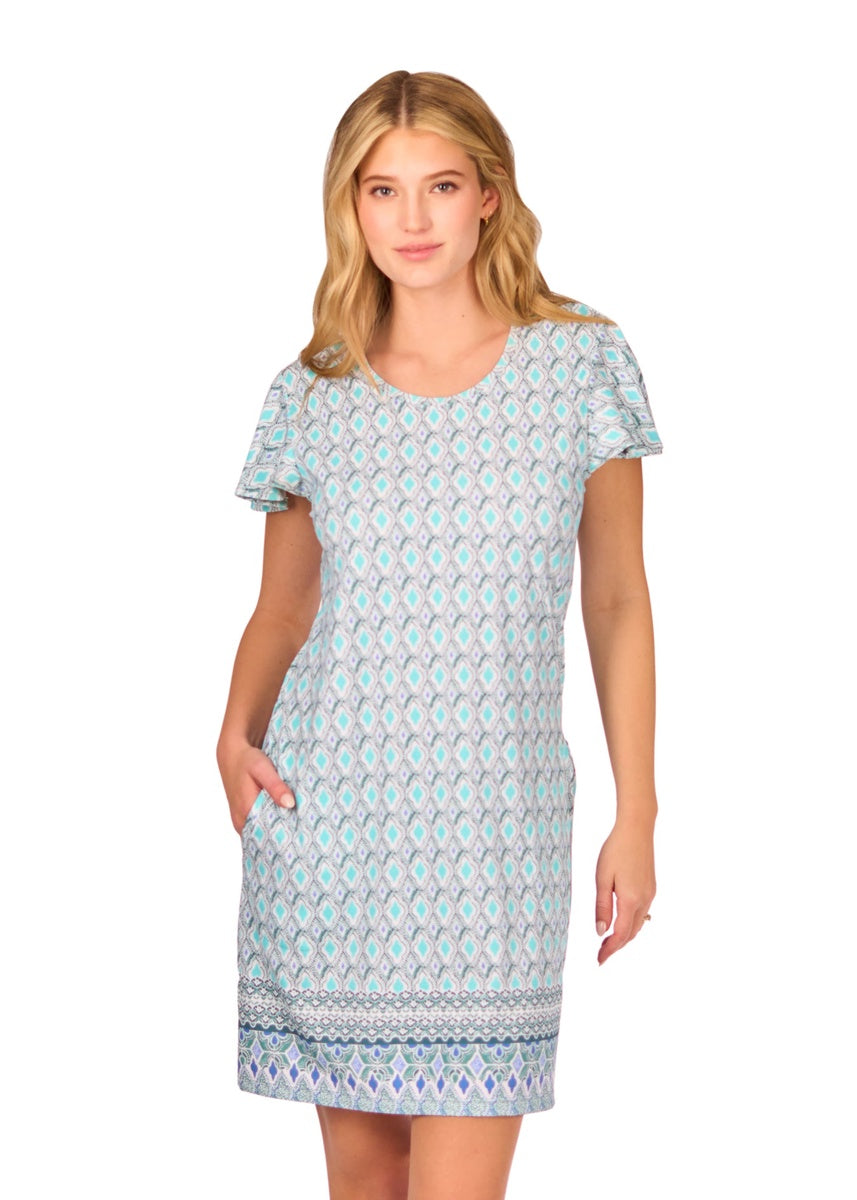  Cabana Life Amalfi Coast Ruffle Short Sleeve Dress - XS - Bonton