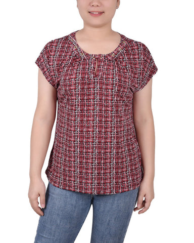 Extended Sleeve Top With Grommets