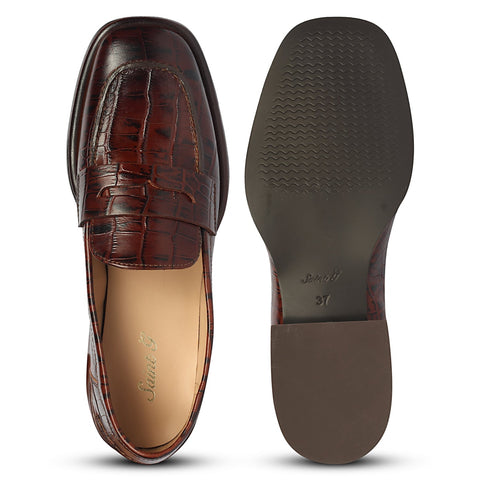 Carla Croco - Heel Loafers