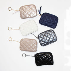 Diamond Key Chain Wallet Champagne