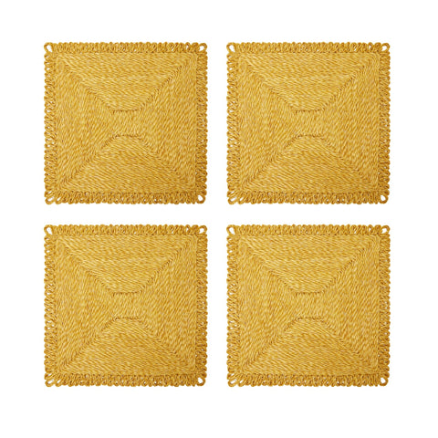 Loopy Abaca 14" Square Placemat - Set of 4
