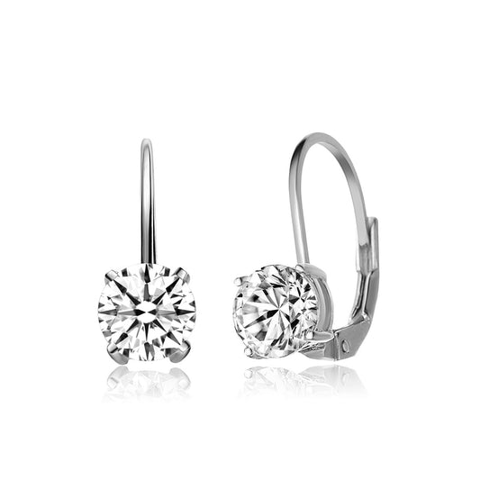 Solitaire Drop Earrings