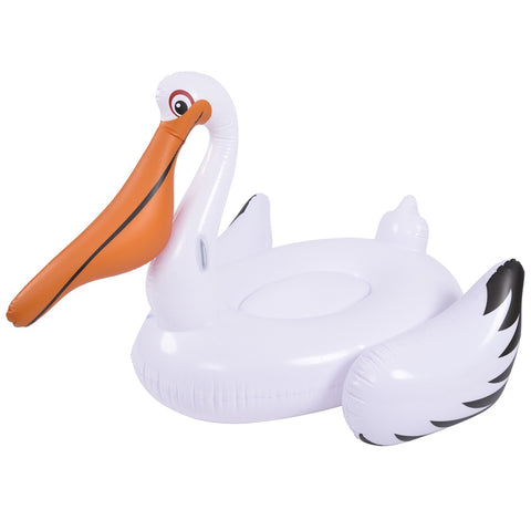 7.25' Inflatable White Jumbo Pelican Pool Float