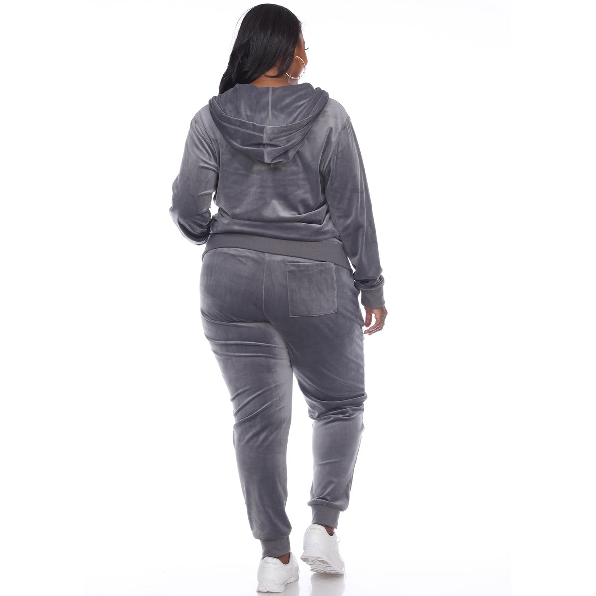  White Mark Plus Size 2 Piece Velour Tracksuit Set - 1X - Bonton