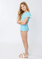 Girls Rosemary Beach 3-Piece Short Sleeve Rashguard Set