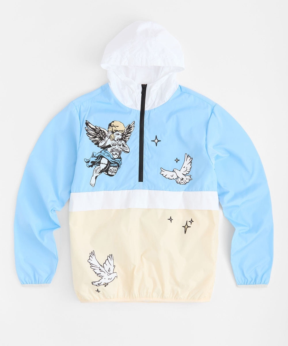  Reason Clothing Anti Social Anorak Jacket - Light Blue - LIGHT BLUE - Bonton