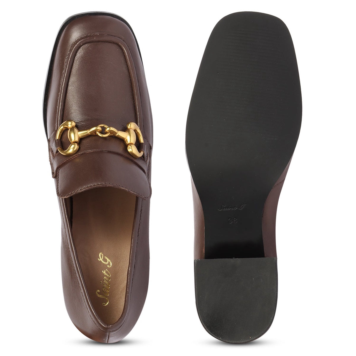  Saint G Saint G - Isha - Heeled Loafers - Coffee - Bonton