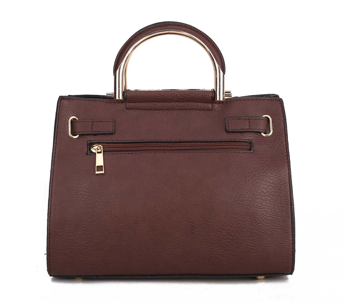  MKF Collection Cassia Snake Embossed Vegan Leather Womens Satchel Handbag - Snake Black - Bonton