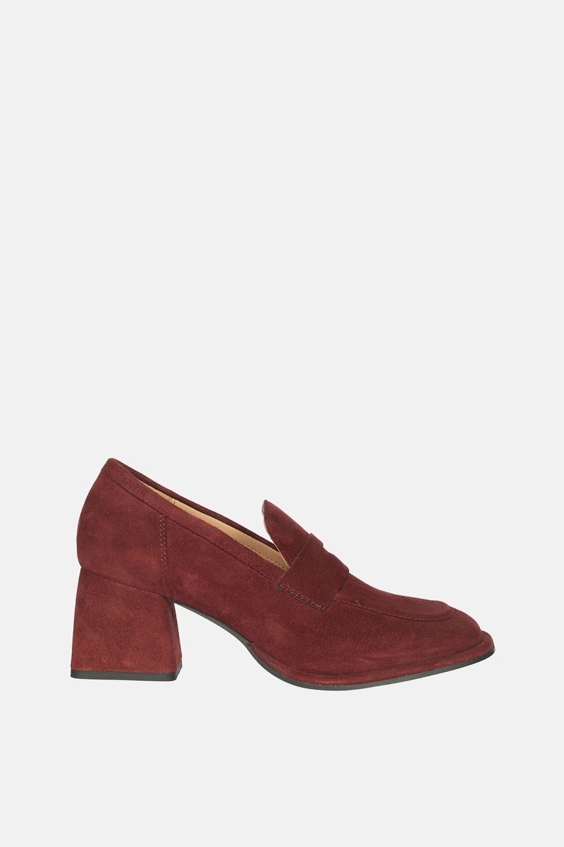  Saint G Viviana Suede - Heel Loafers - Burgundy - Bonton