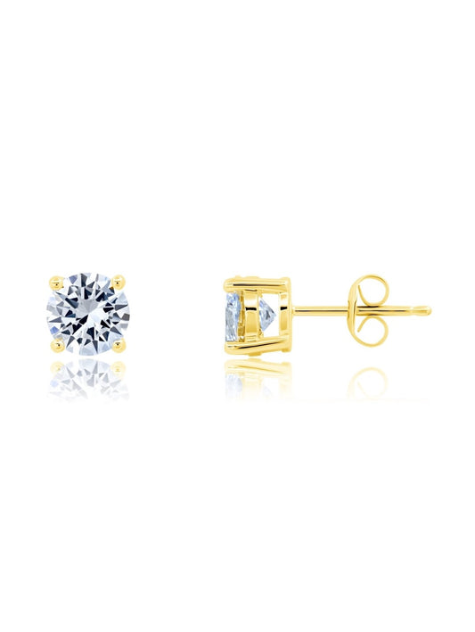 1ct Brilliant Stud Earrings in Gold