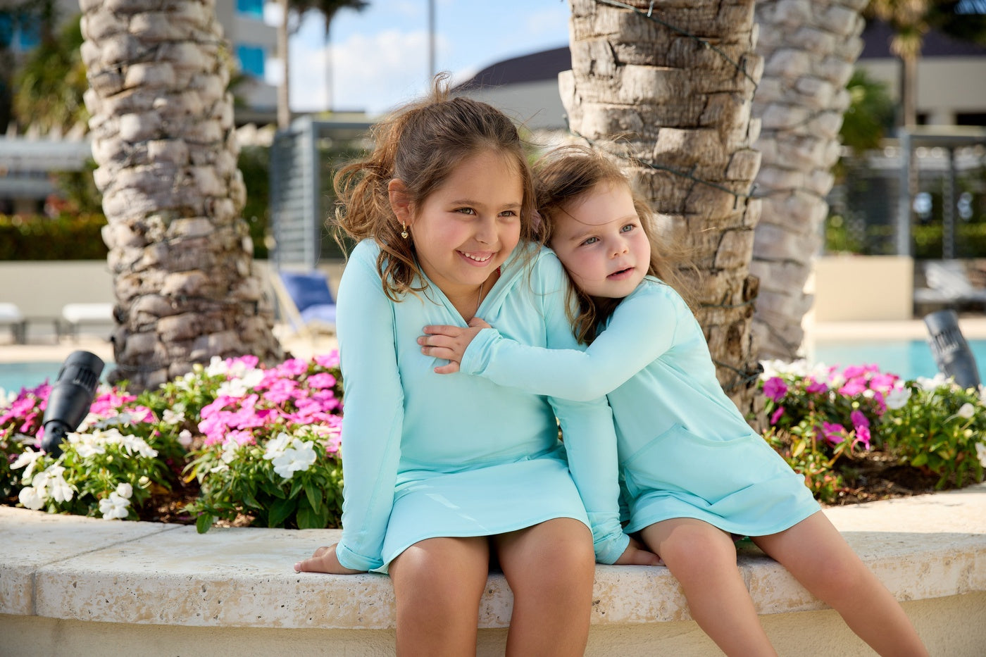  BloqUV KIDS HOODIE DRESS (1009K) - Mint - Bonton