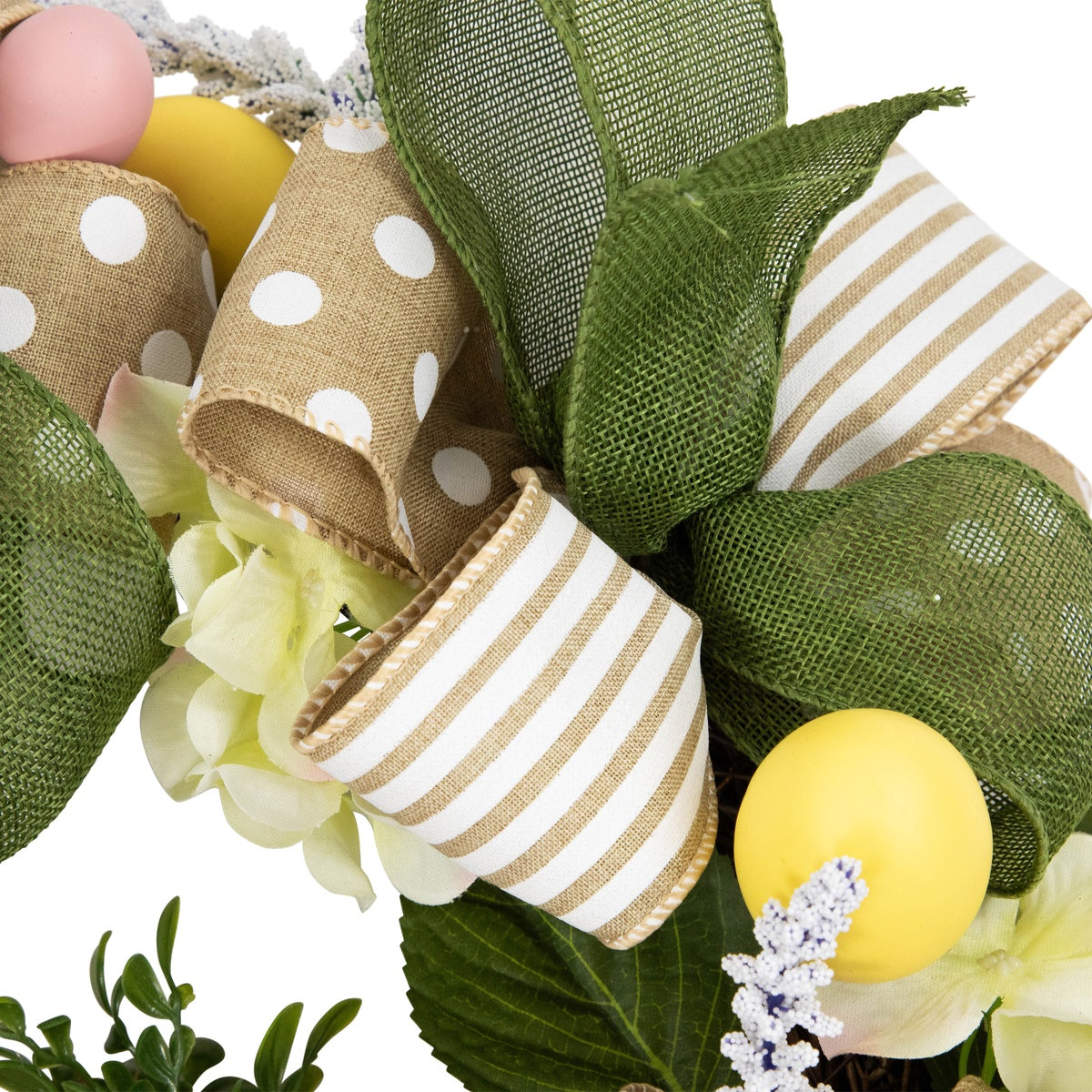  Northlight Bunny and Bows Floral Easter Wreath - 22