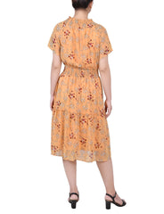 Short Sleeve Smocked Waist Dress