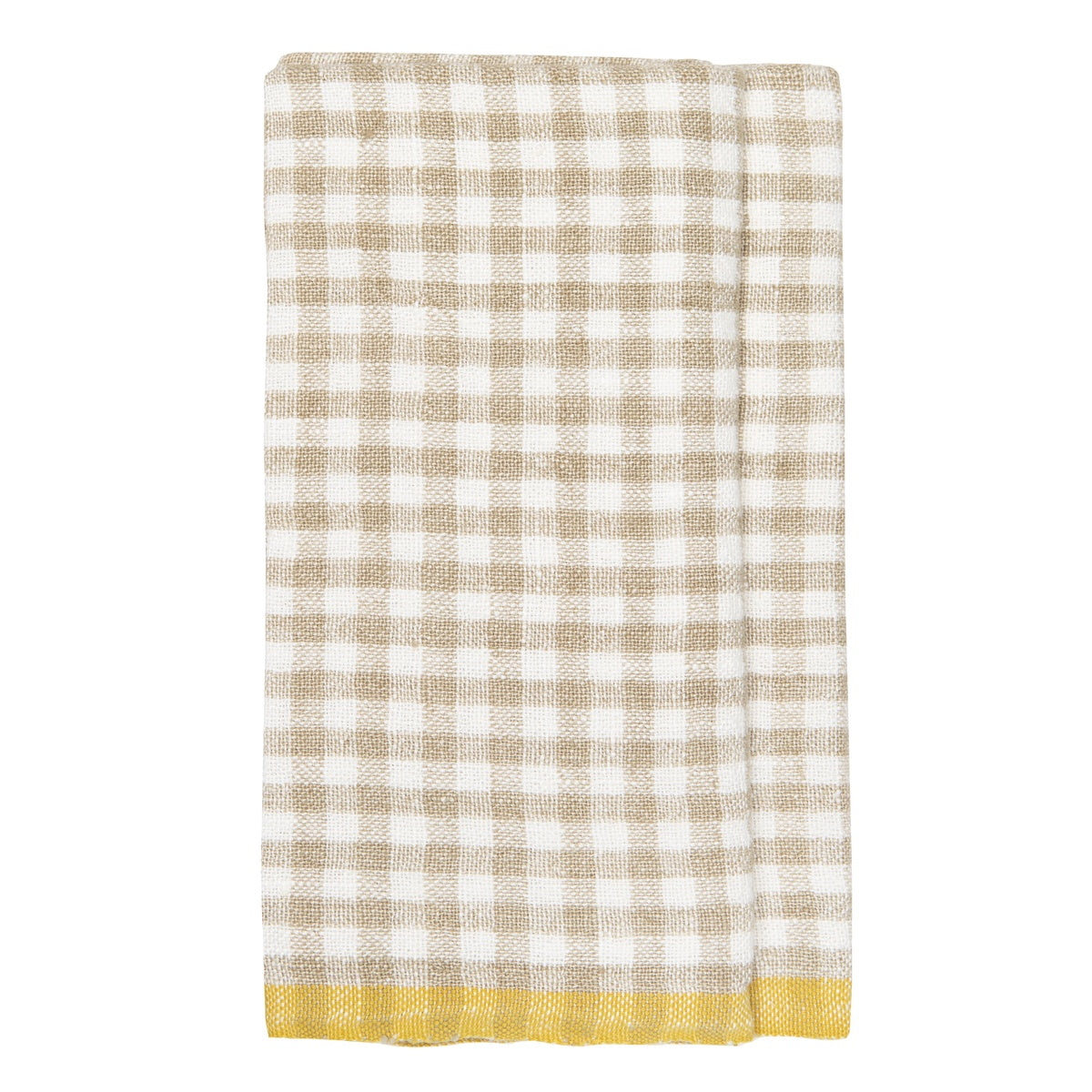  Caravan Two-Tone Gingham Towels, Set of 2 - Lime & Aqua - Bonton