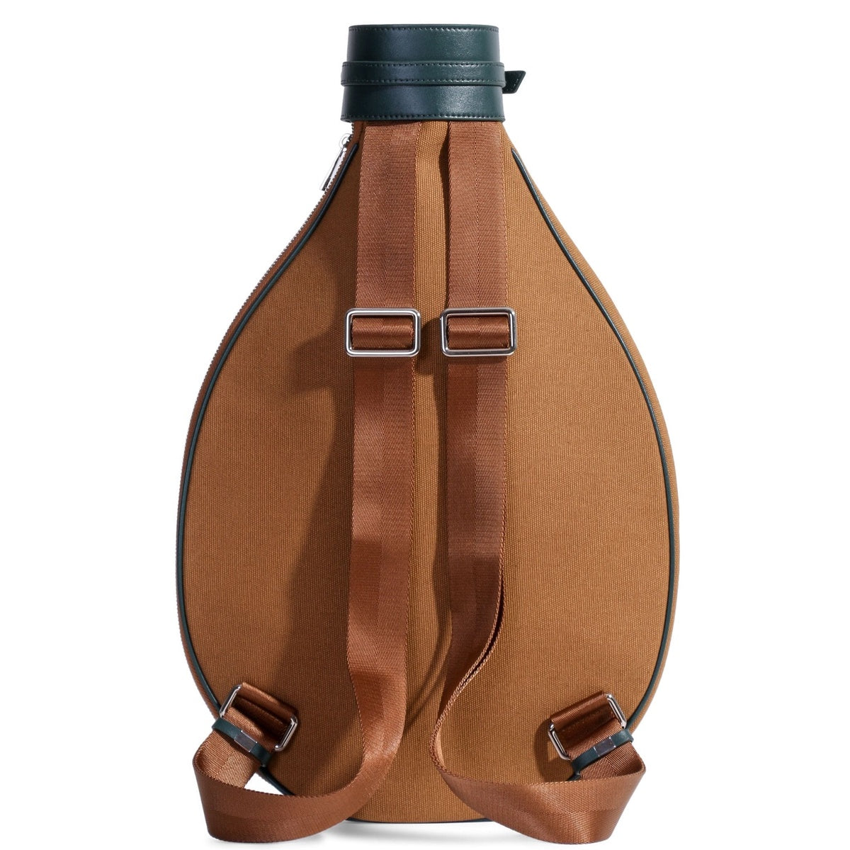  Jurgi Tennis Backpack -  Canvas & Green Leather - Beige - Bonton