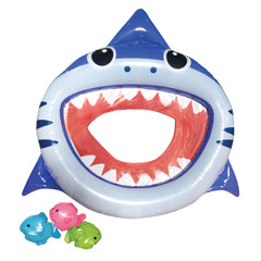 24.75" Inflatable Shark Mouth Fish Toss Swimming Pool Game