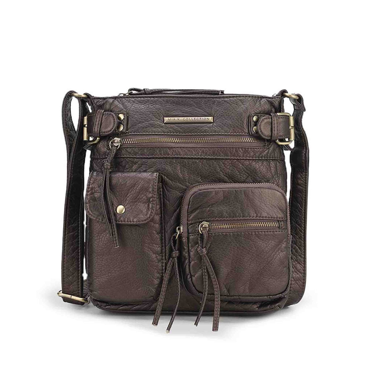 MKF Collection Vintage Stiella Crossbody Bag - Black - Bonton
