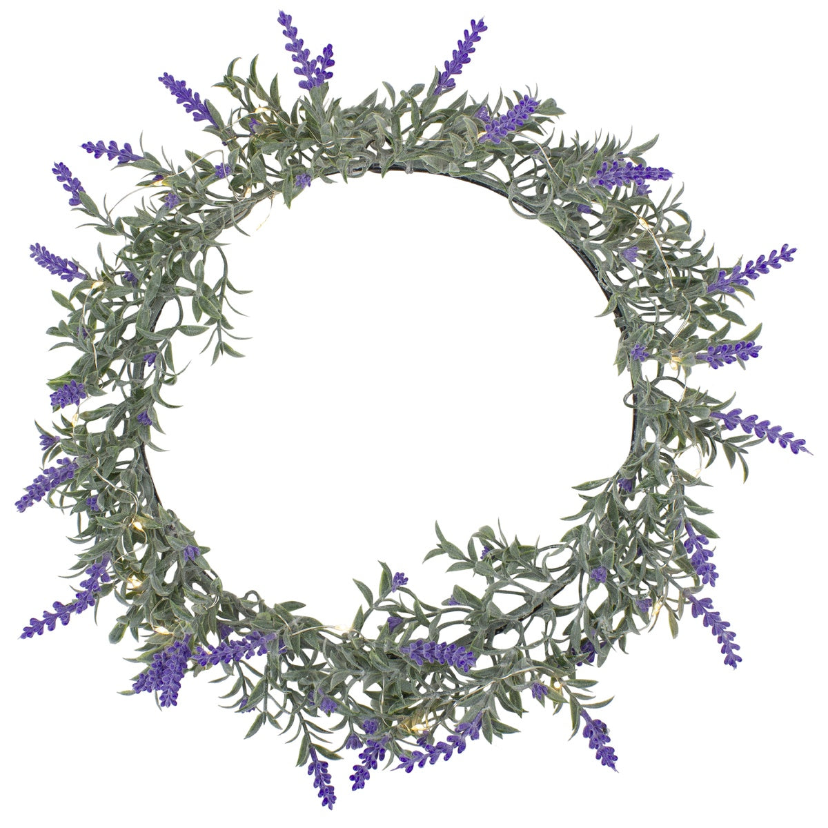  Northlight Pre-Lit Battery Operated Lavender Spring Wreath- 16