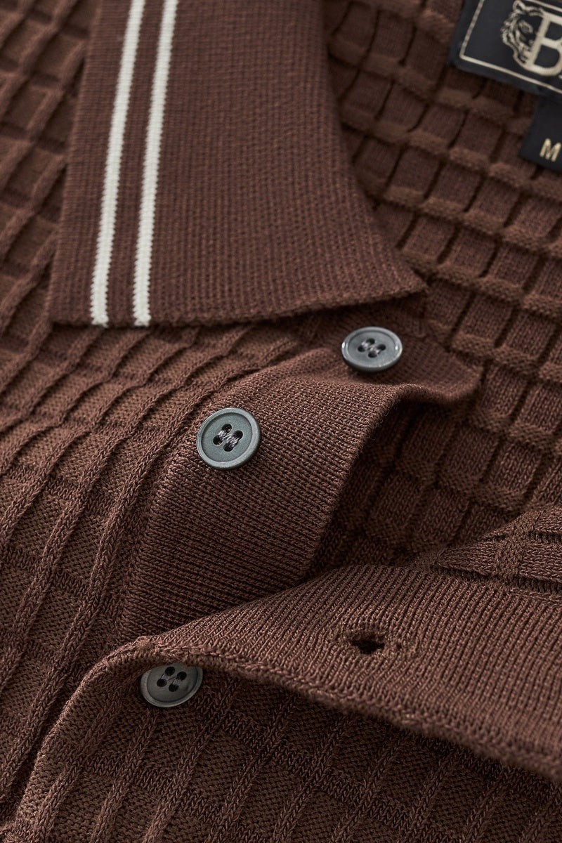  Barocco Refined Motion Polo COFFEE - COFFEE - Bonton