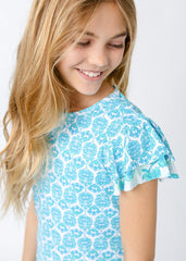 Girls Rosemary Beach 3-Piece Short Sleeve Rashguard Set