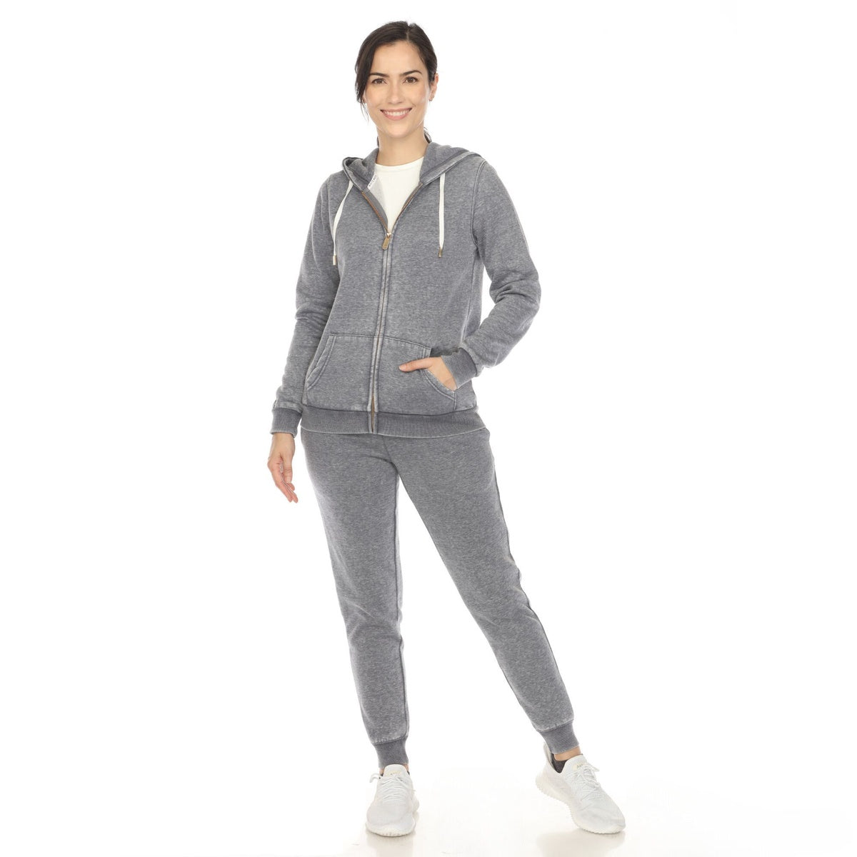  White Mark Women's Burnout Jogger Set - S - Bonton