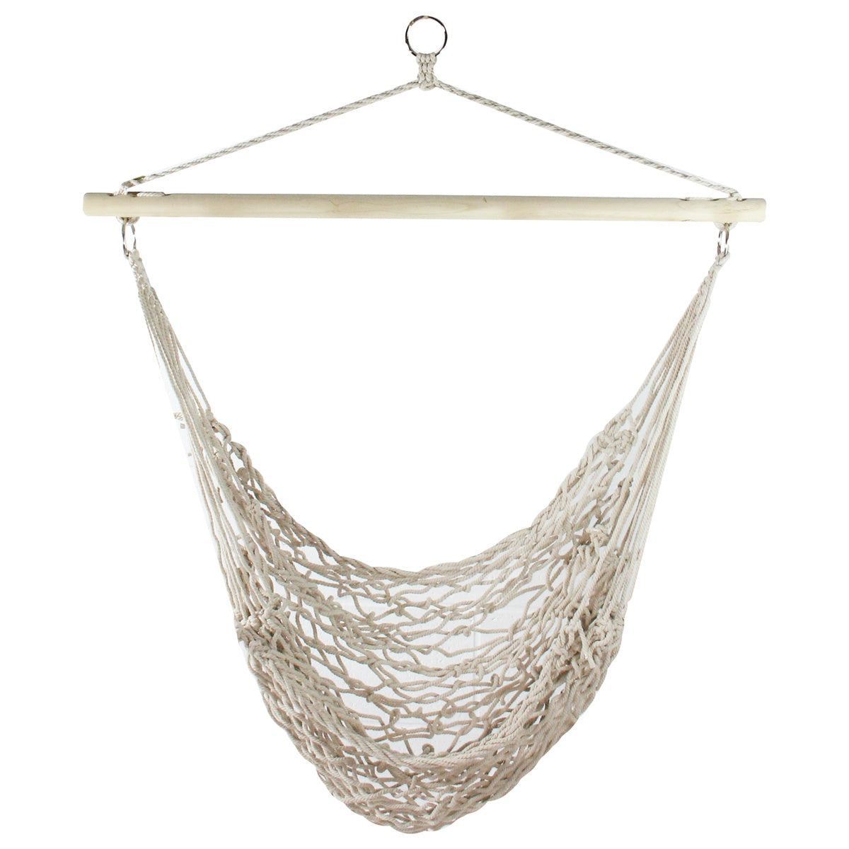  Northlight Natural Cotton Macrame Hammock Chair With Wooden Bar - 44