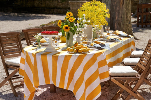 French Tablecloth St. Tropez Yellow Stripes