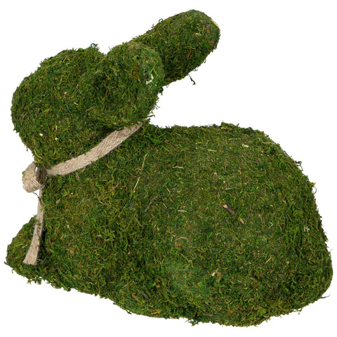 11" Green Moss Sitting Bunny Rabbit Spring Easter Figure