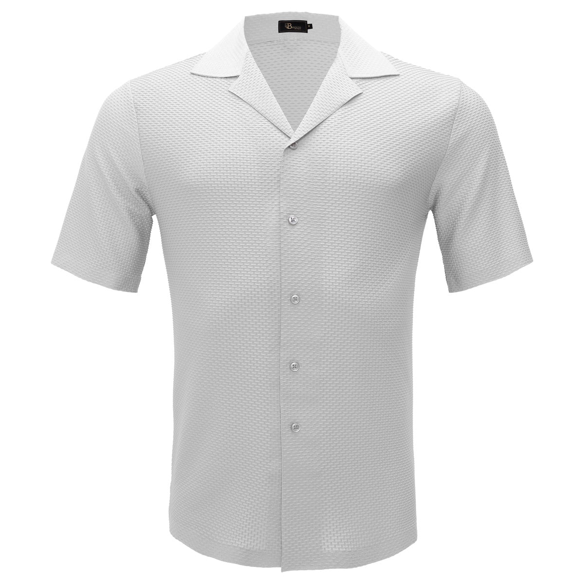  Barocco Athens Nights Short-Sleeve Button-Up Shirt WHITE - WHITE - Bonton