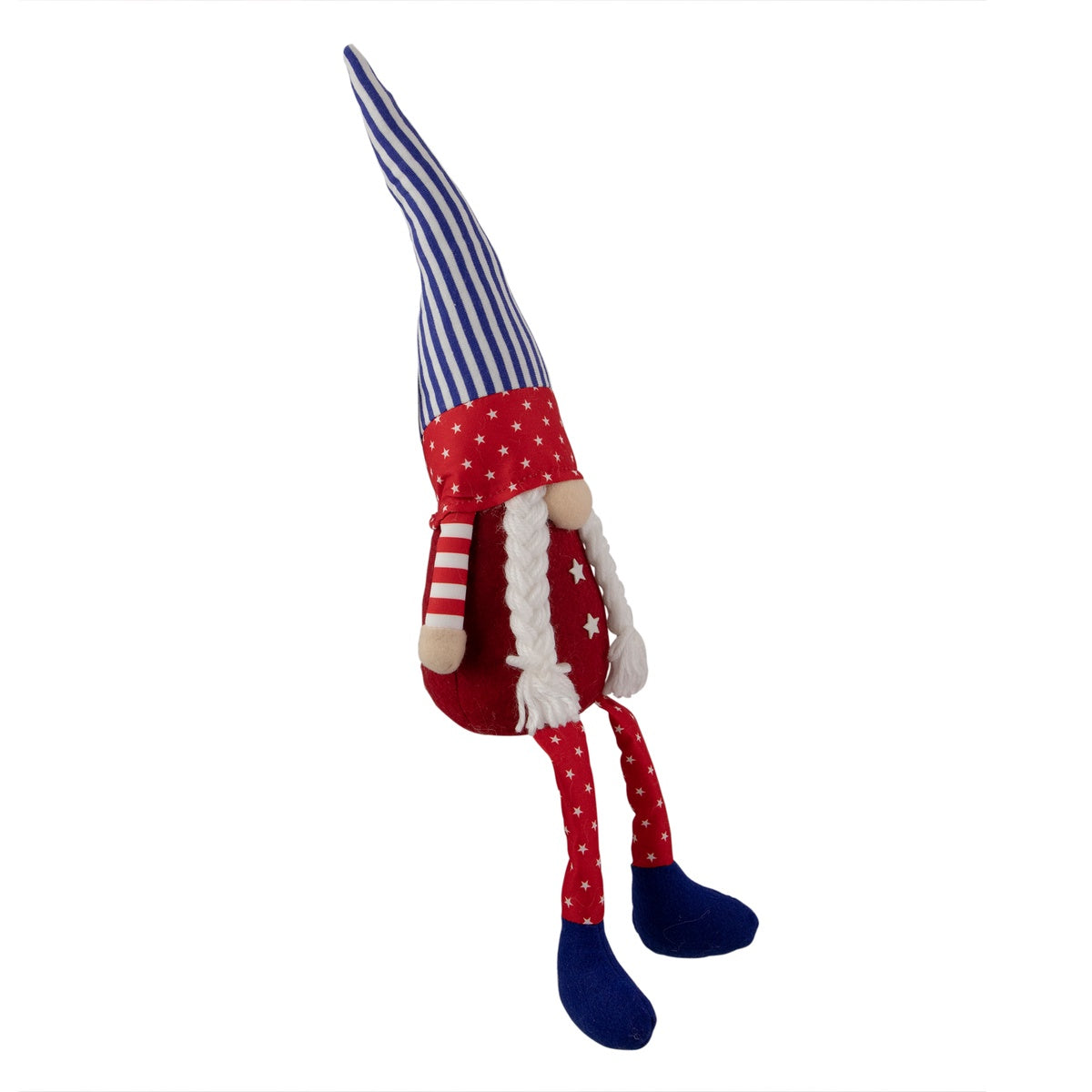  Northlight Patriotic Gnome Girl With Braids - 17.75