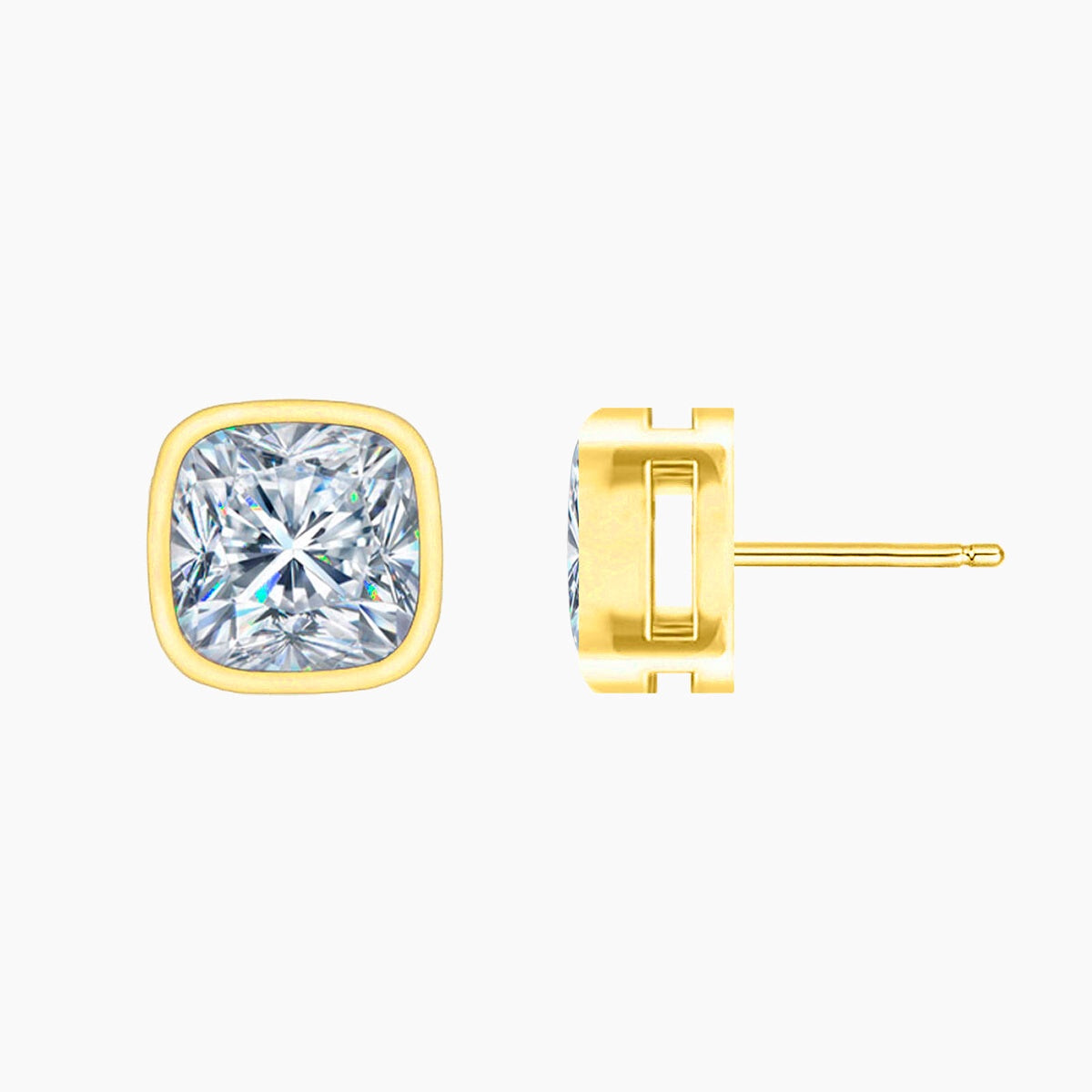  Rachel Glauber Stunning Small and Dainty Stud Earring - Squre - Bonton