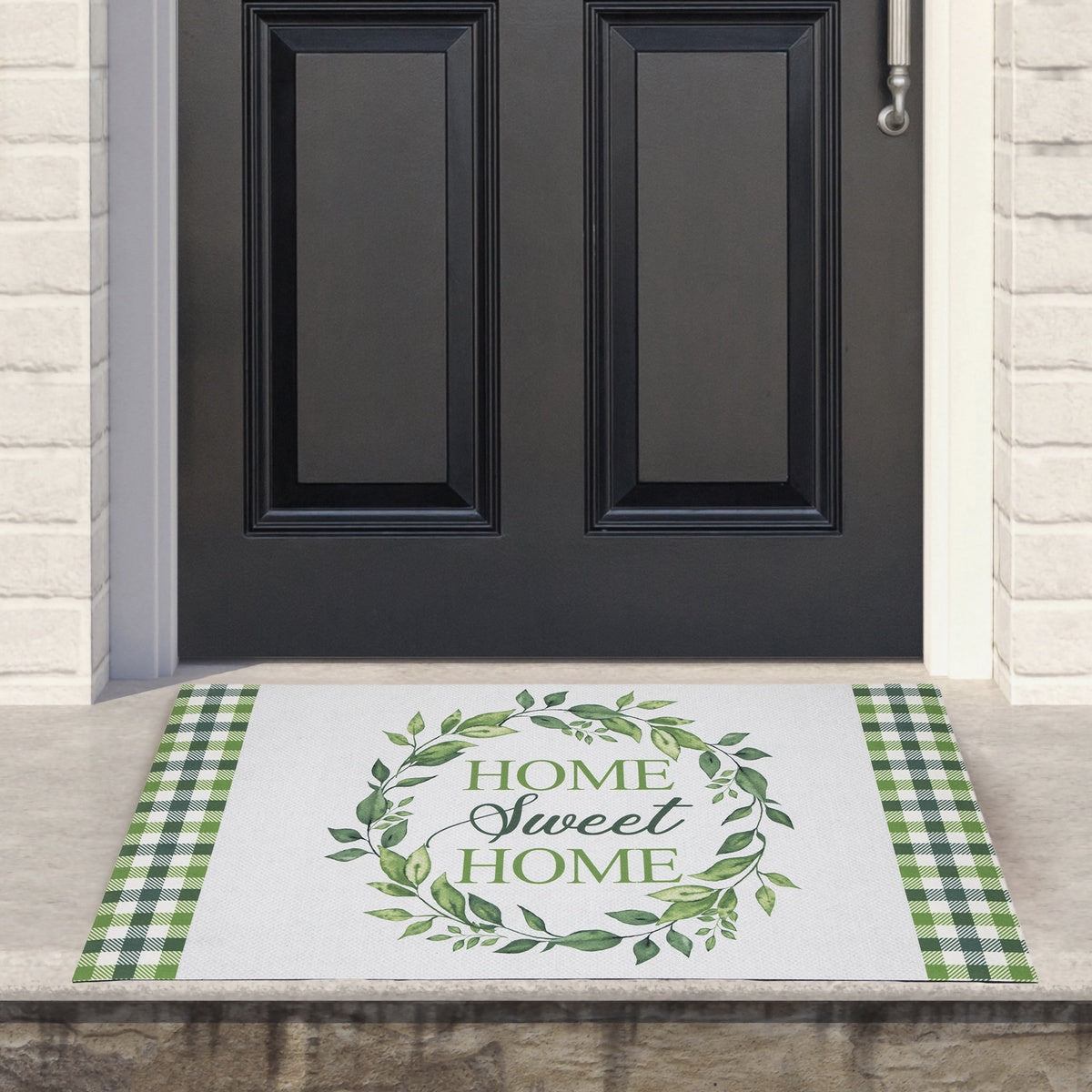  Northlight Home Sweet Home Gingham Doormat 18