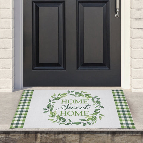 Home Sweet Home Gingham Doormat 18" X 30"