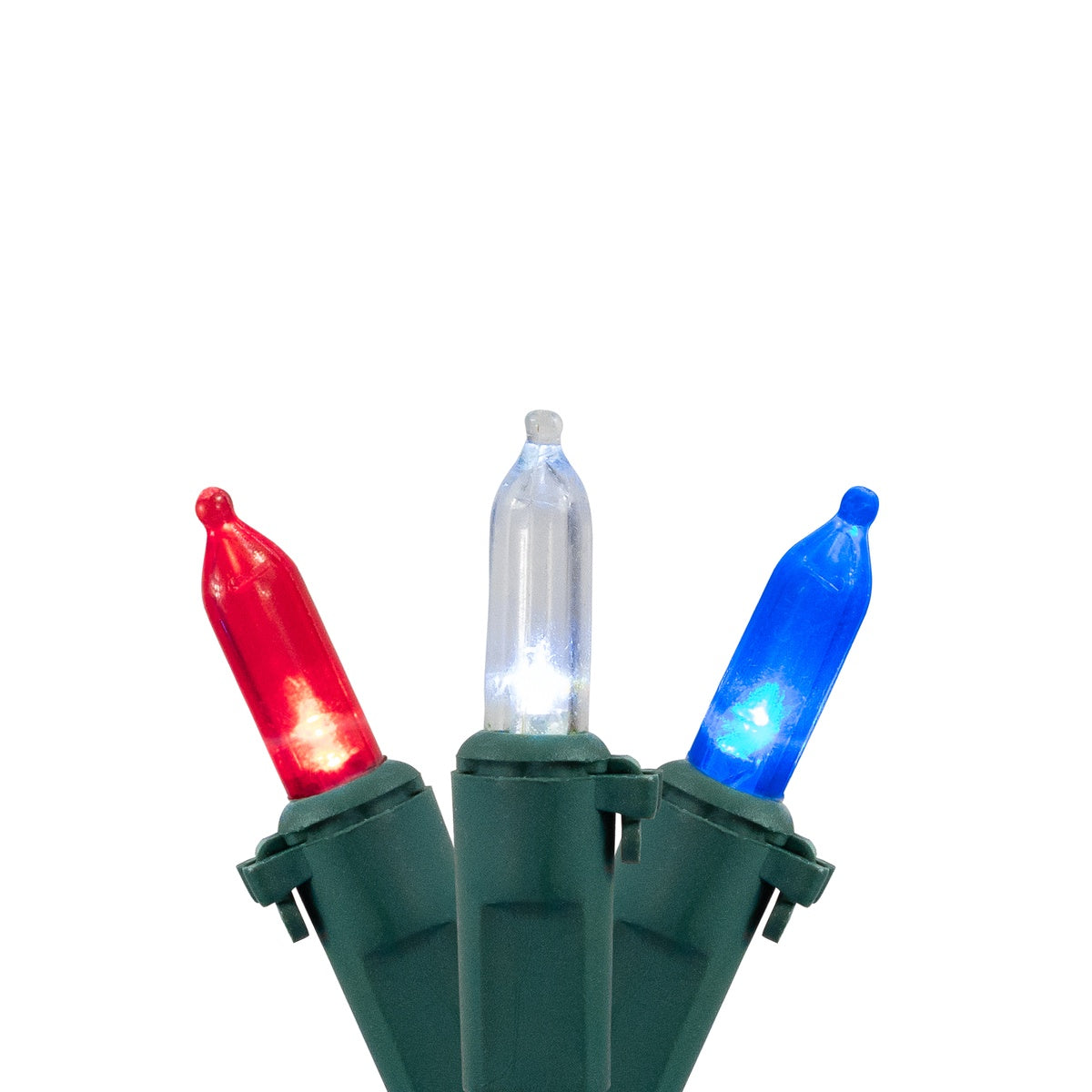  Northlight LED Mini Patriotic String Lights - Red  White and Blue - 32.75' - Green Wire - 100ct - Default Title - Bonton